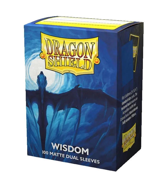 Fundas Dragon Shield Dual Matte Wisdom Azul Standard para Magic - 100 fundas - Akiba Loots
